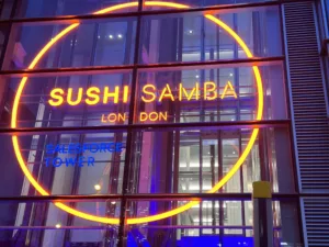 SUSHISAMBA LONDON | Bespoke illuminated signage | The Light Lab