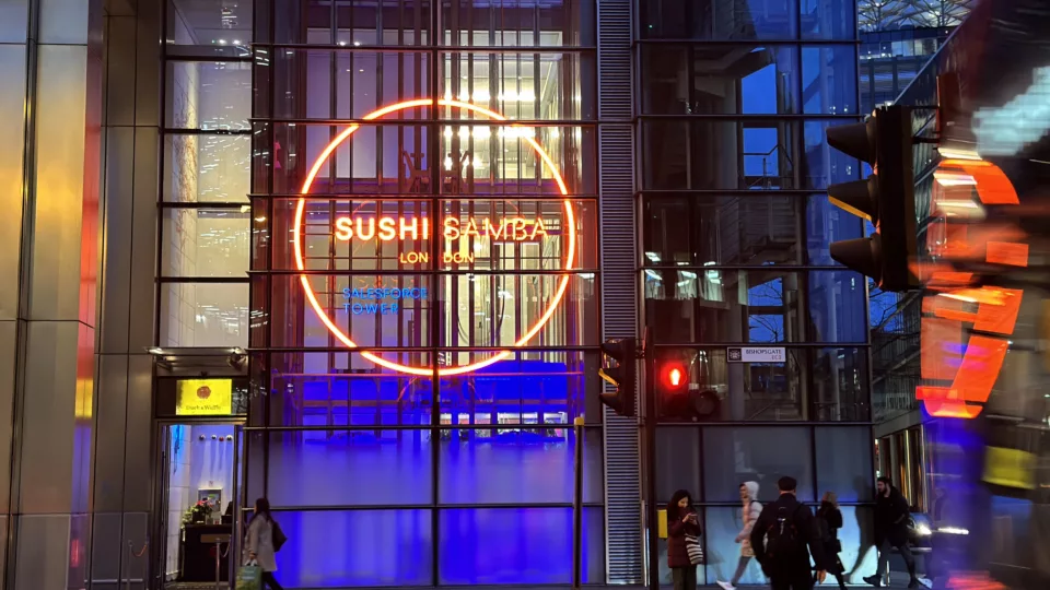 SUSHISAMBA LONDON | Bespoke illuminated signage | The Light Lab