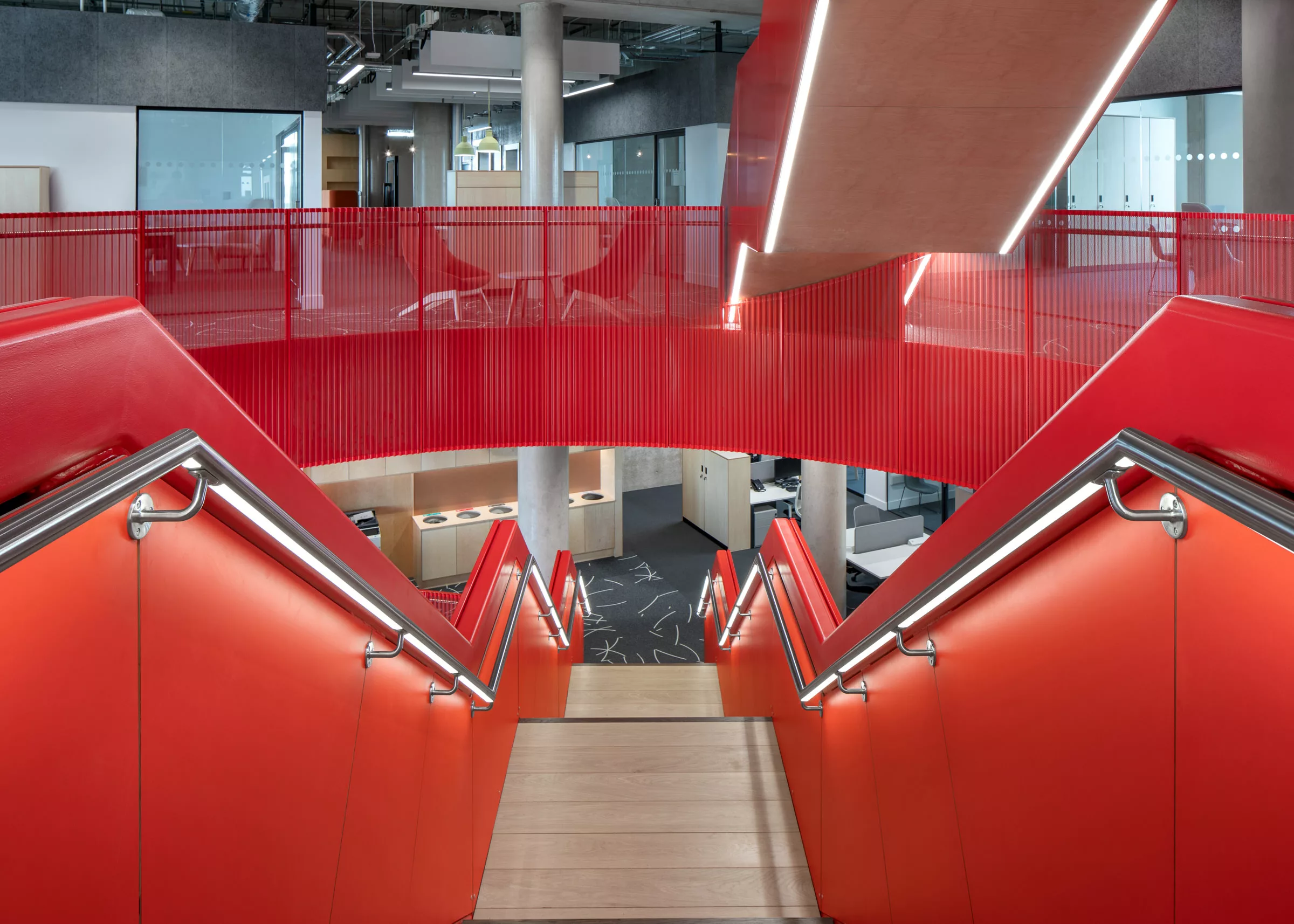 the light lab | LED Handrail | cardiff university architecture wales architectural web 8