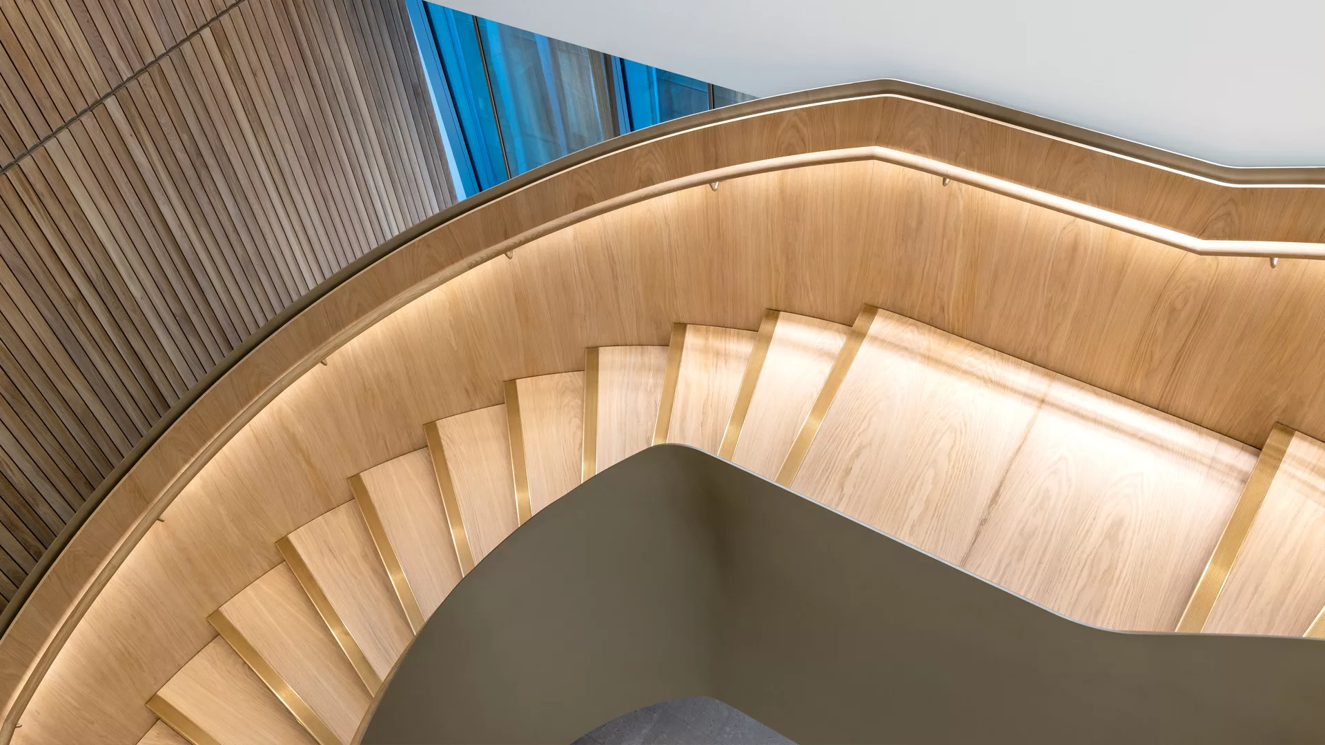 LED handrail - timber finish | timber handrail | The Light Lab