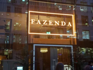 Fazenda restaurant | Bespoke signage lighting | The Light Lab | brand lighting