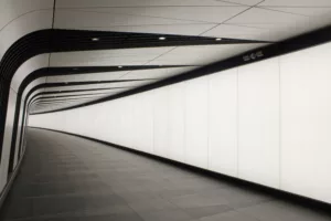 Kings Cross Tunnel | Bespoke LED panel lighting | Backlit LED panel lighting | The Light Lab