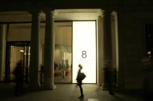 8 Finsbury Circus | Bespoke Exterior panel lighting | LED panel lighting | The Light Lab