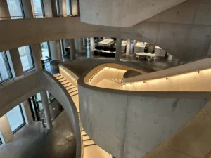 London College of fashion | Glowrail, LED Handrail, Timber | The Light Lab | Bespoke education lighting