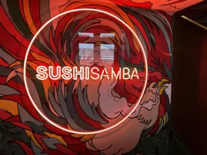 Sushi Samba | Bespoke illuminated signage | Flexible LED | The Light Lab