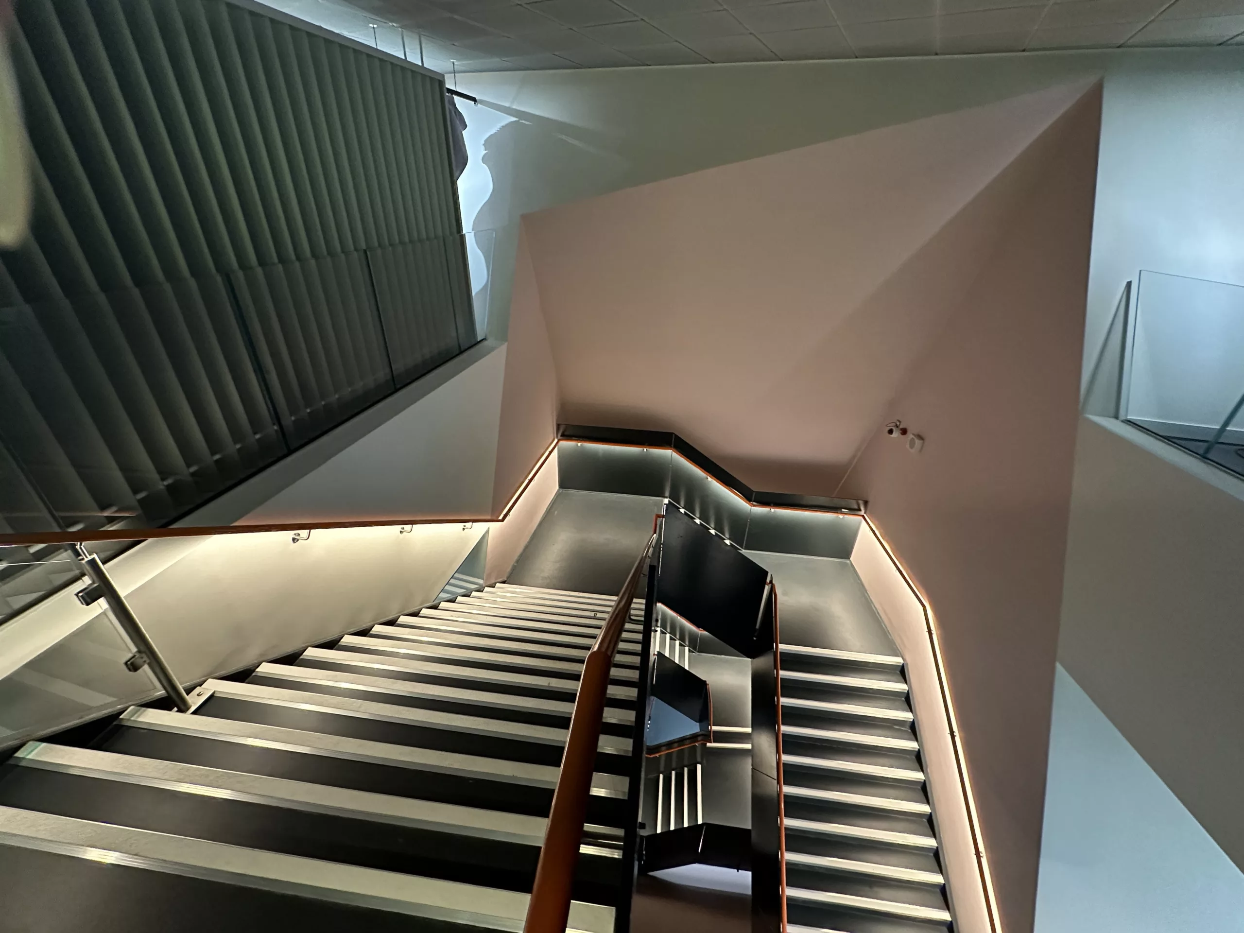 Aviva, Manchester | The Light Lab | Bespoke LED handrail