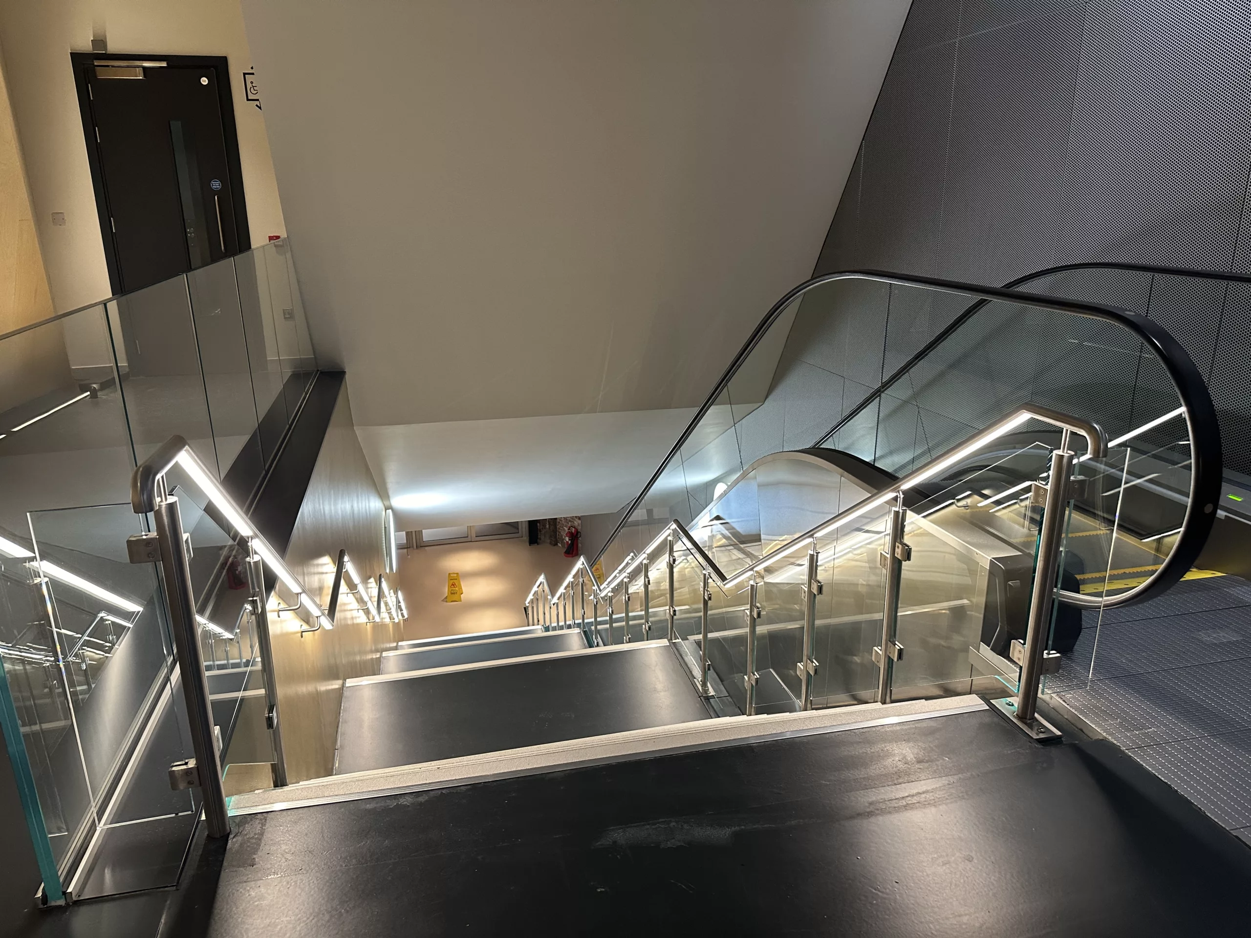 Aviva, Manchester | The Light Lab | Bespoke LED handrail