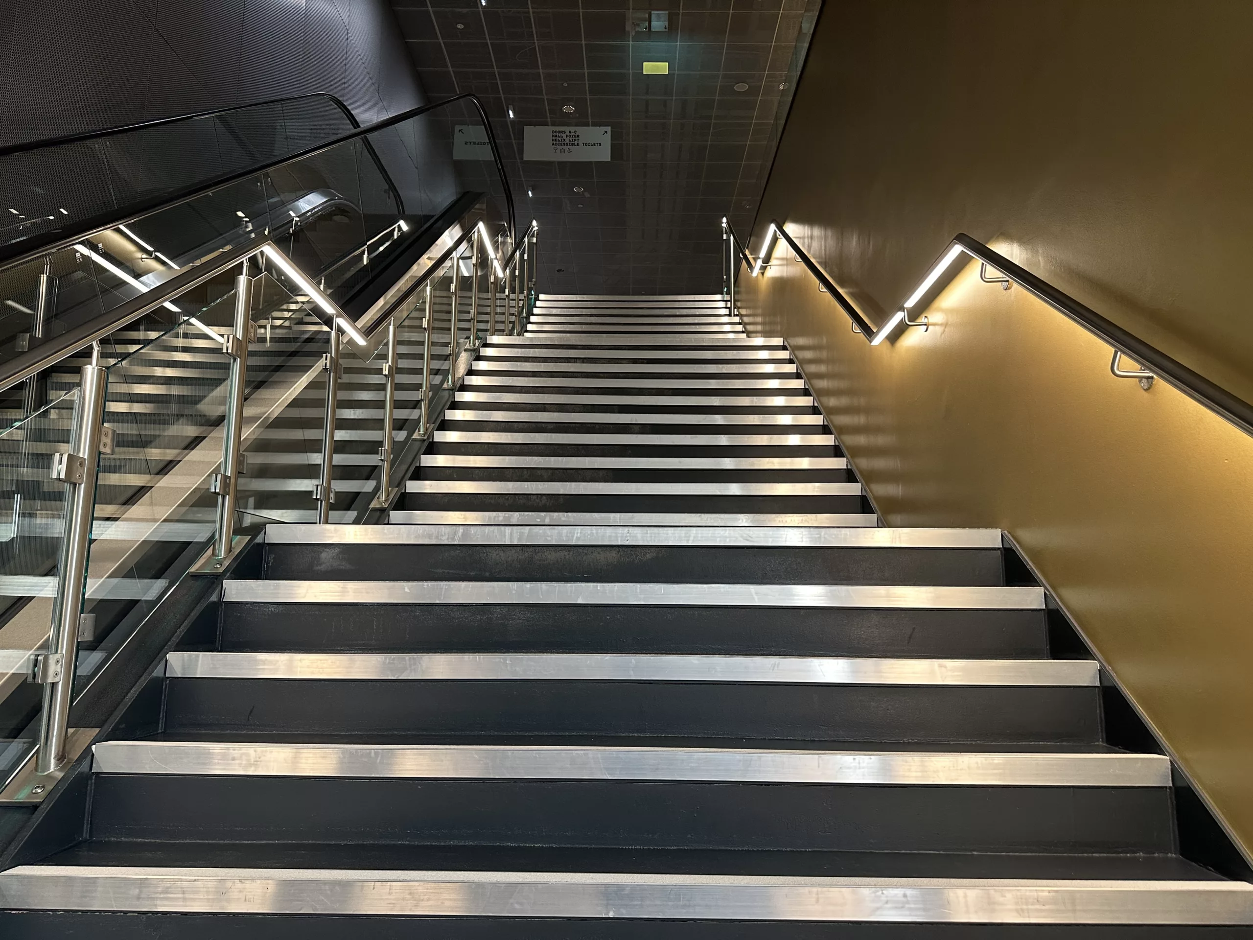 Aviva, Manchester | The Light Lab | Bespoke LED handrail