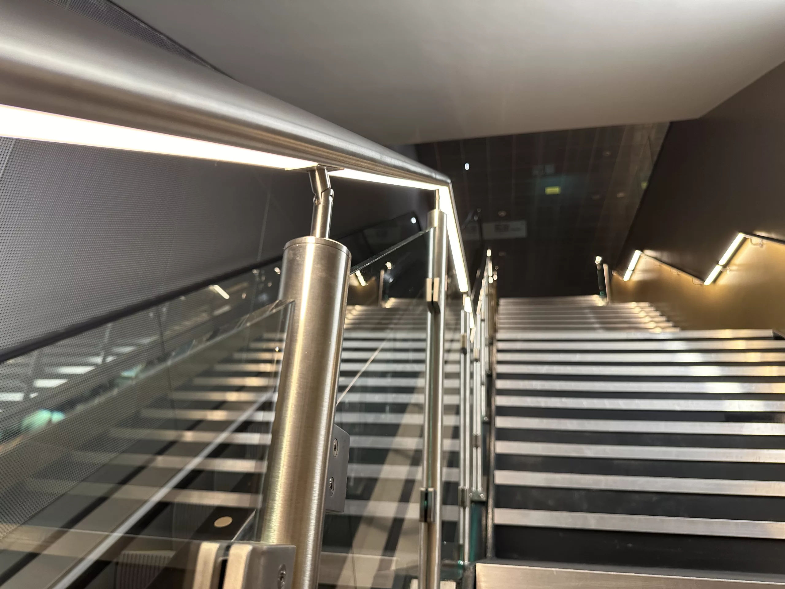 Aviva, Manchester | The Light Lab | Bespoke LED handrail