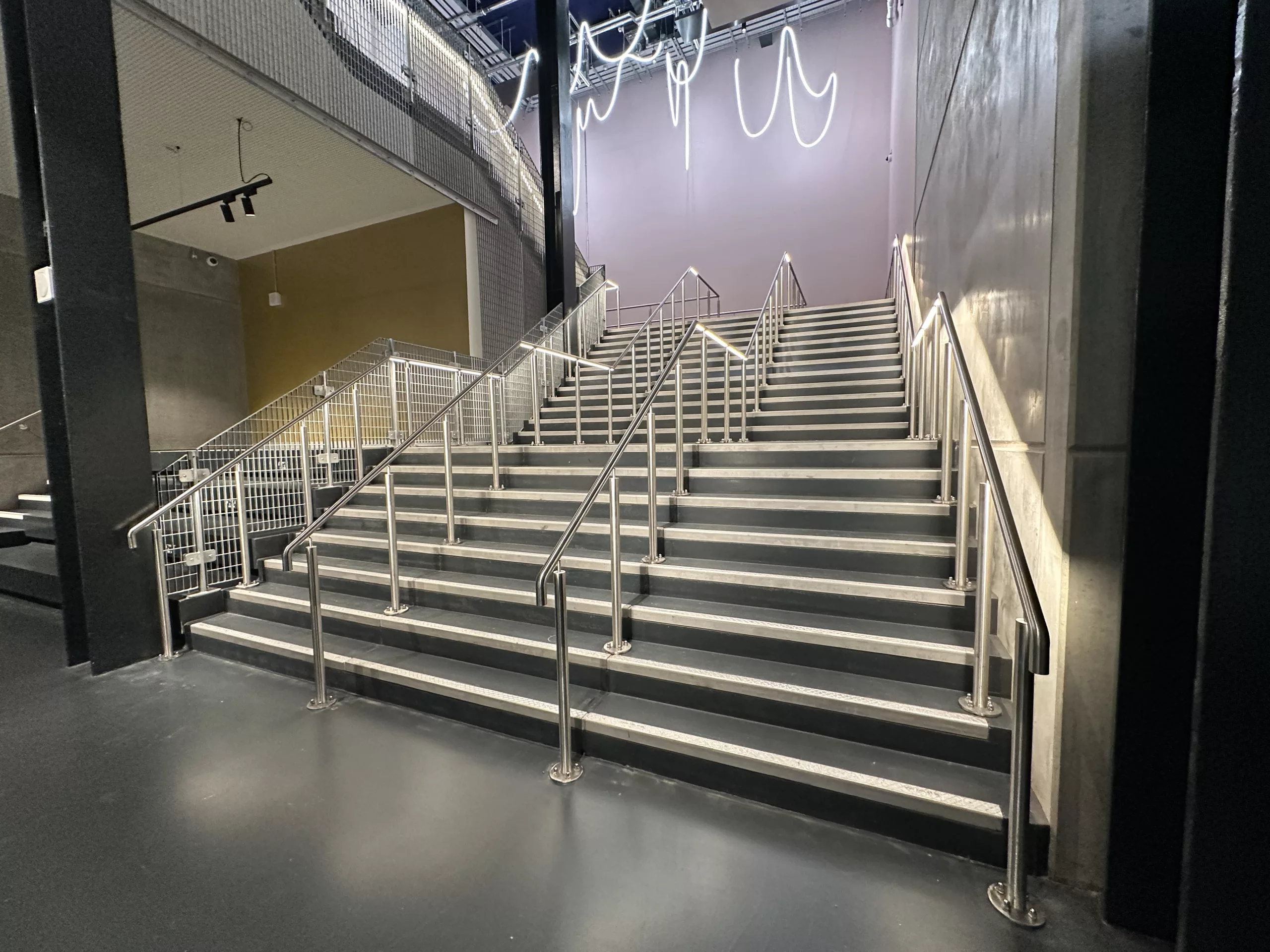 Aviva, Manchester | The Light Lab | Bespoke LED handrail