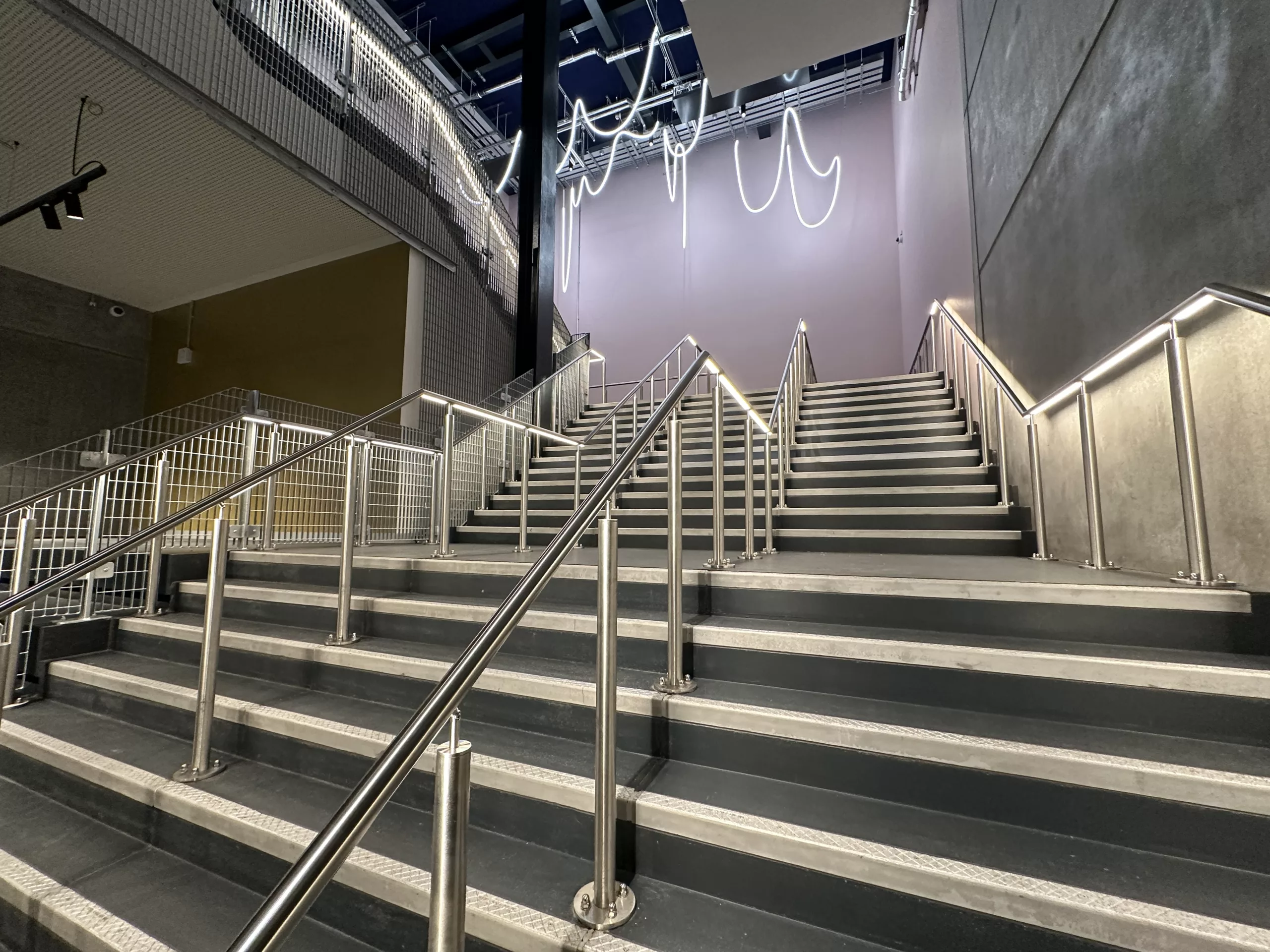 Aviva, Manchester | The Light Lab | Bespoke LED handrail