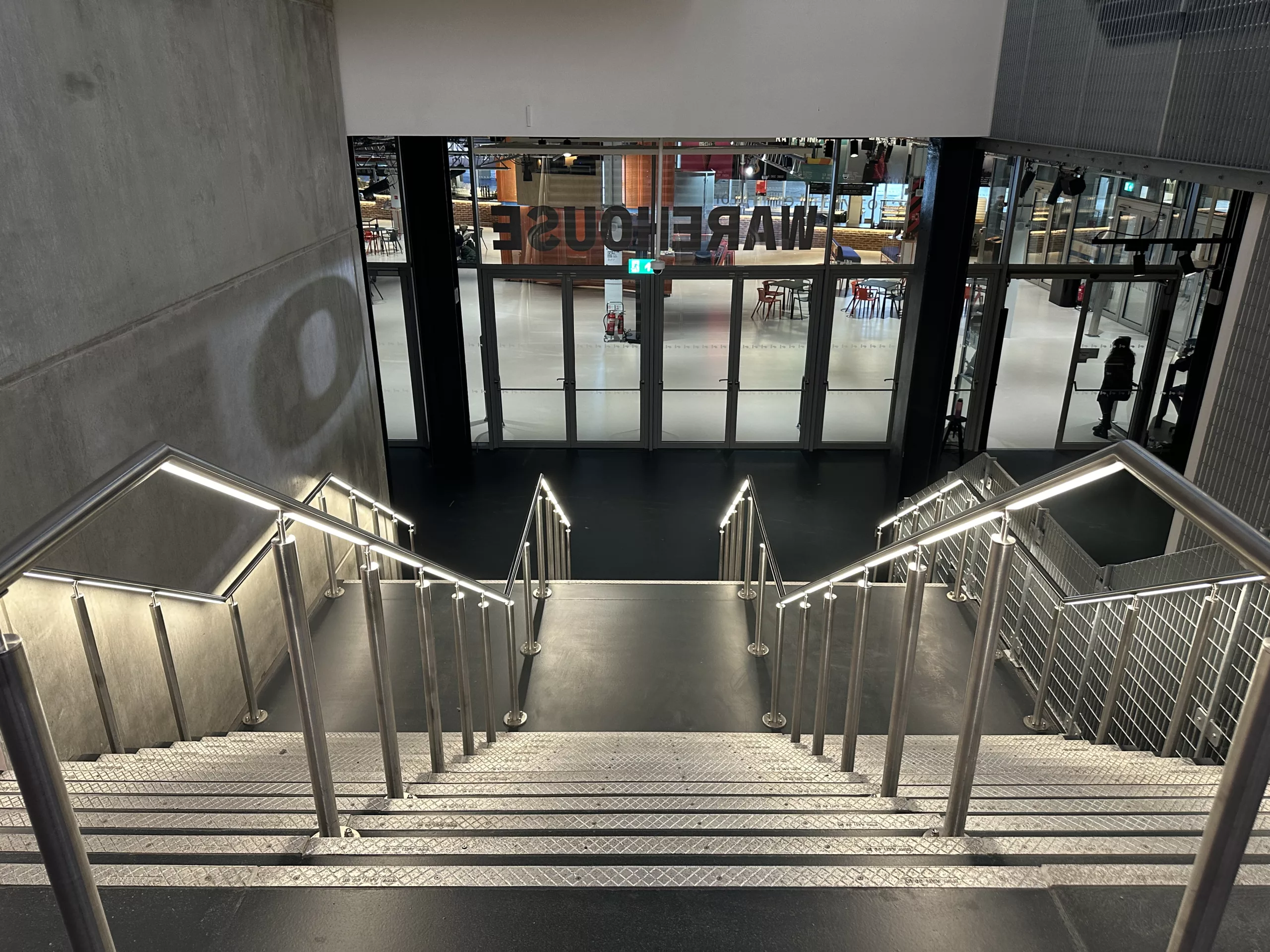 Aviva, Manchester | The Light Lab | Bespoke LED handrail