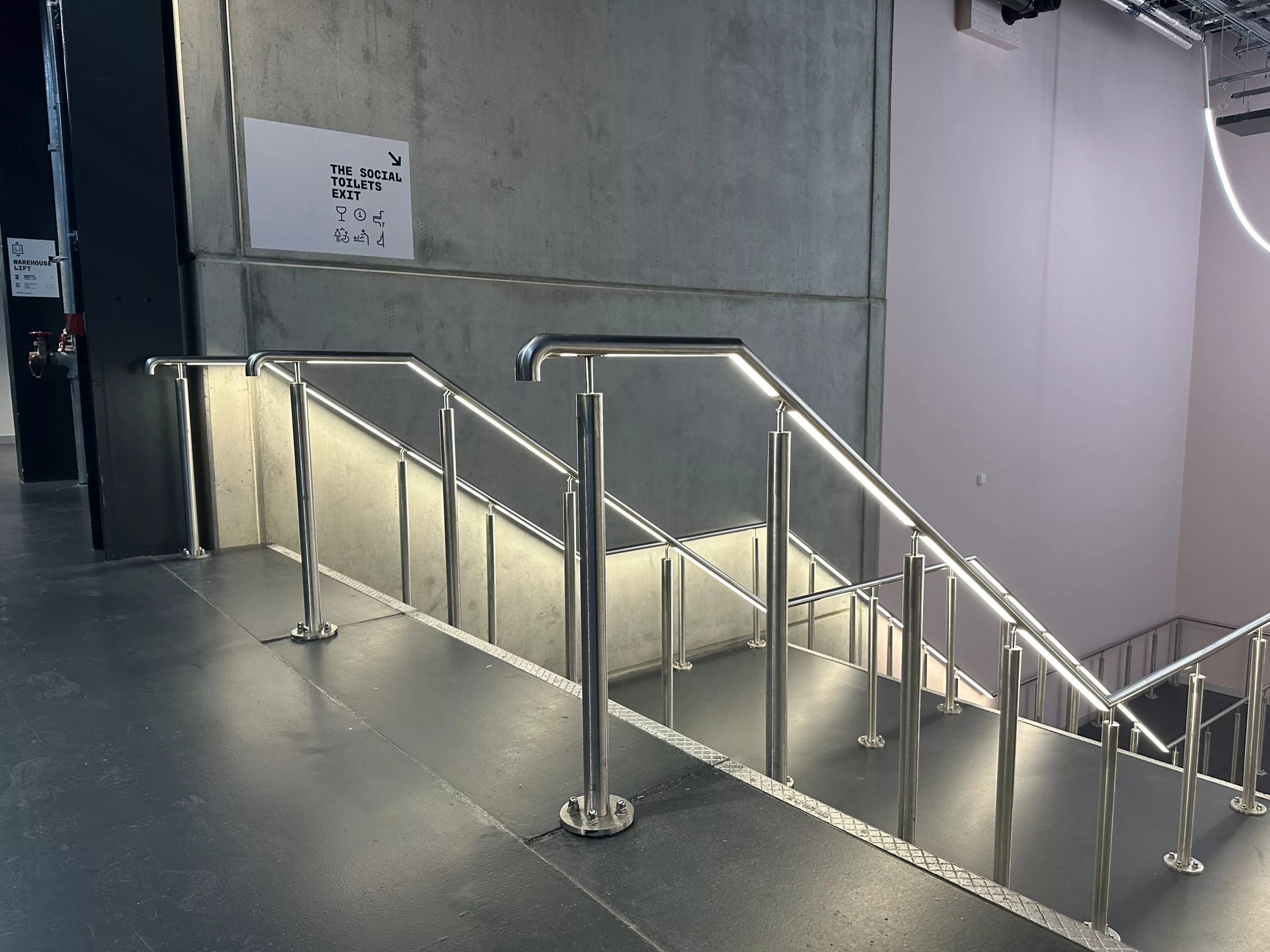 Aviva, Manchester | The Light Lab | Bespoke LED handrail