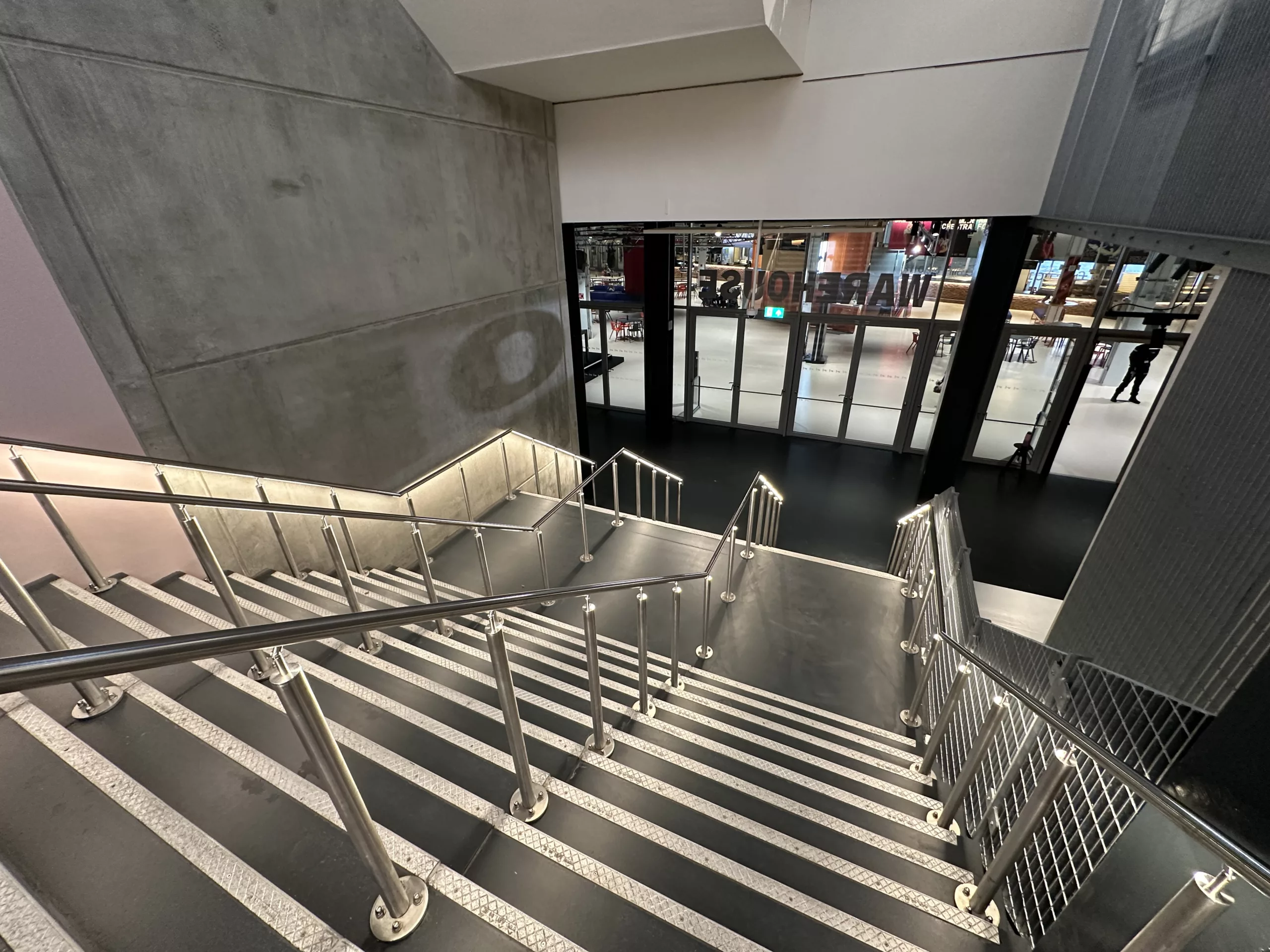 Aviva, Manchester | The Light Lab | Bespoke LED handrail