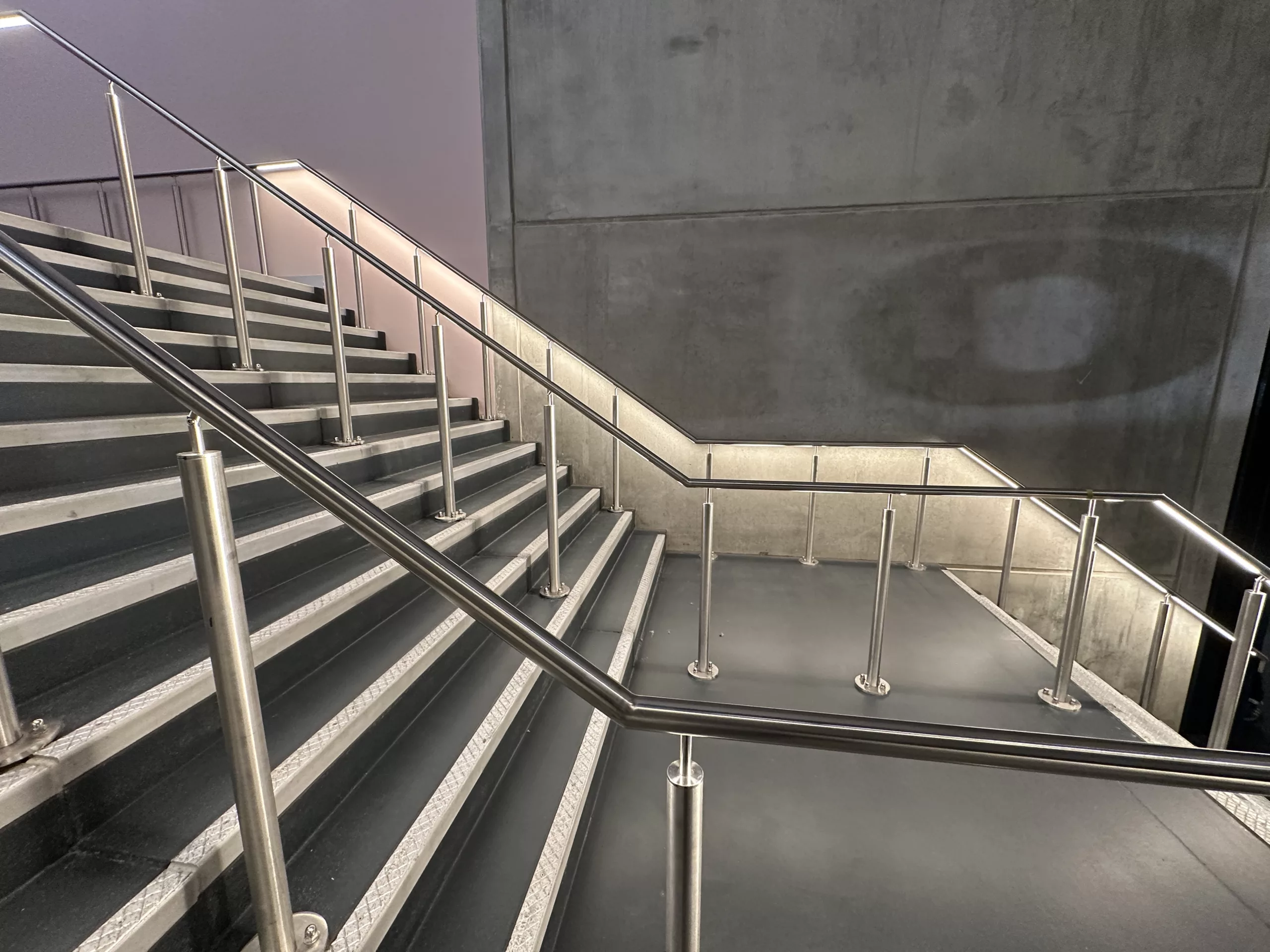 Aviva, Manchester | The Light Lab | Bespoke LED handrail