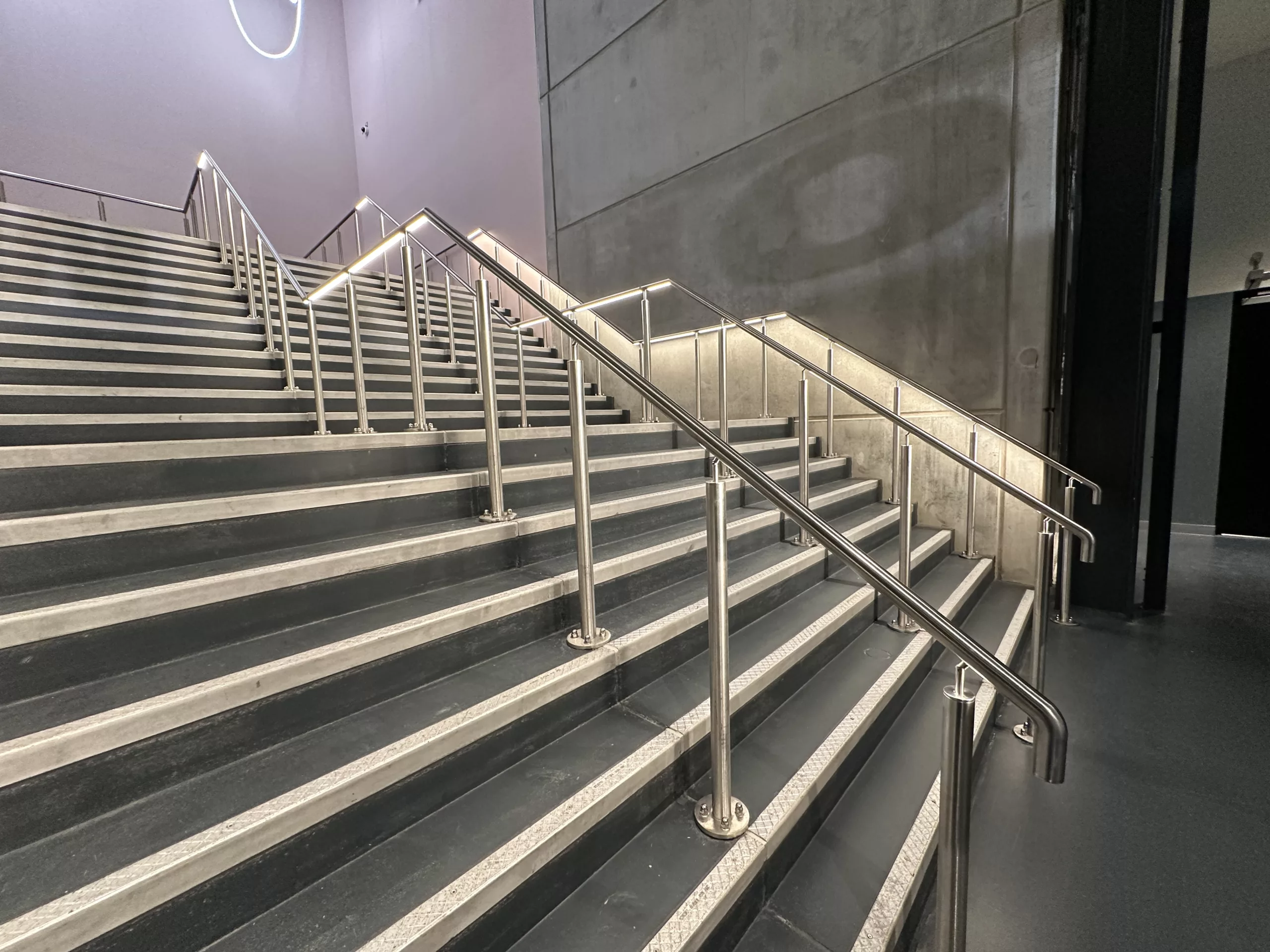 Aviva, Manchester | The Light Lab | Bespoke LED handrail