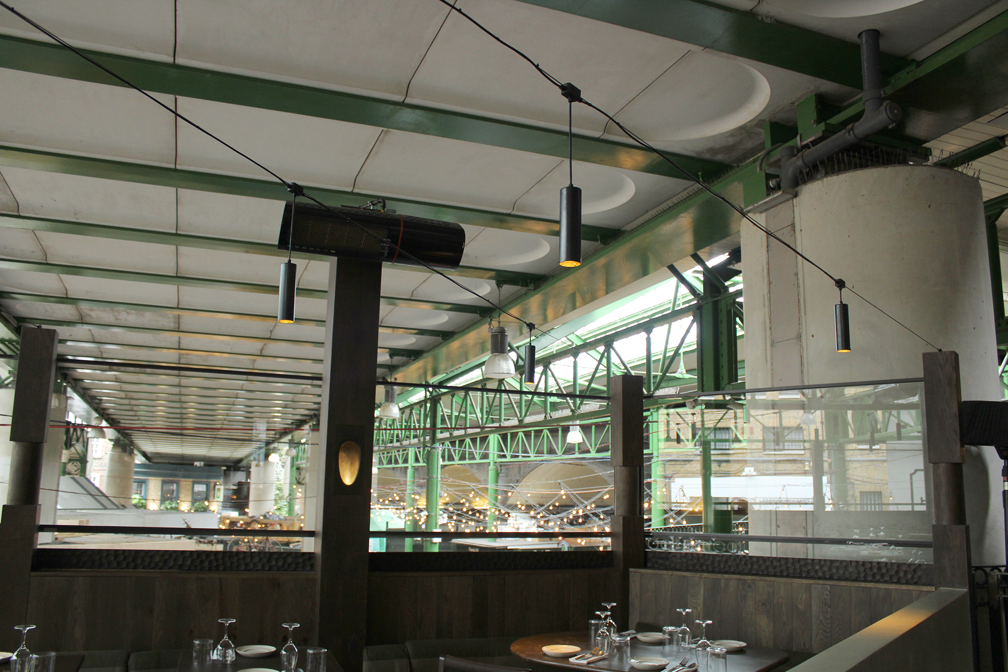 OMA, borough market | Restaurant OMA, borough market | Restaurant lighting, The Light Lab , Catenary lightinglighting, The Light Lab , Catenary lighting