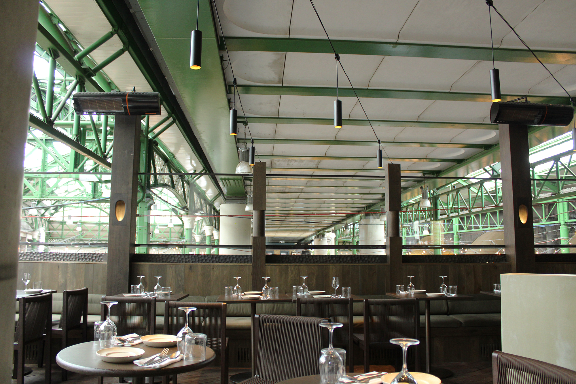 OMA, borough market | Restaurant lighting, The Light Lab , Catenary lighting