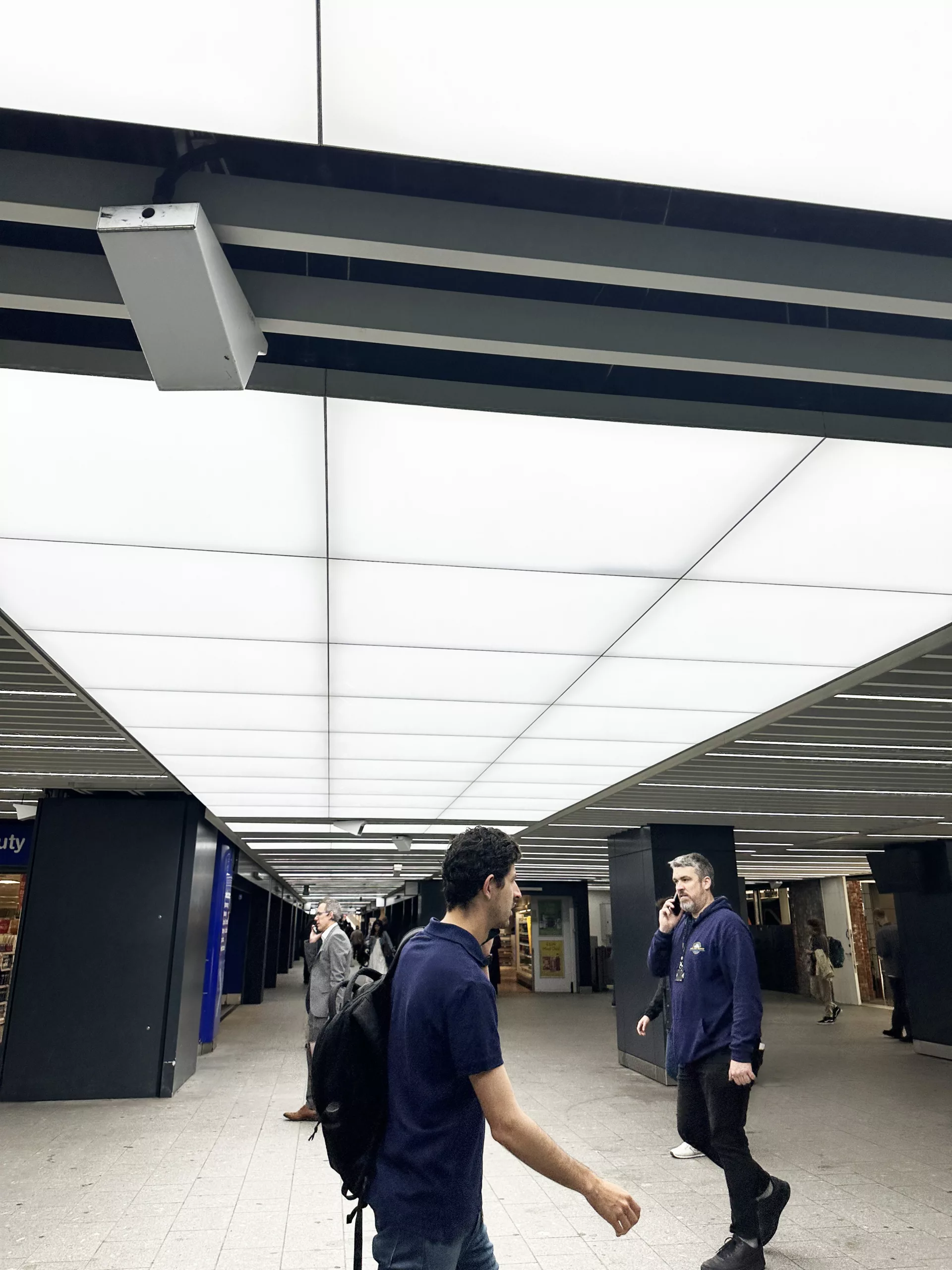 Liverpool Street, Broadgate Link, Glowpanel, LED ceiling panels, the Light Lab, bespoke lighting