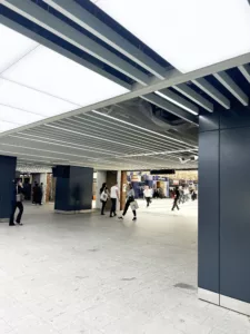 Liverpool Street, Broadgate Link, Glowpanel, LED ceiling panels, the Light Lab, bespoke lighting