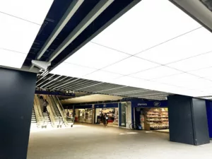 Liverpool Street, Broadgate Link, Glowpanel, LED ceiling panels, the Light Lab, bespoke lighting