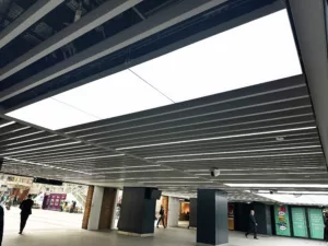 Liverpool Street, Broadgate Link, Glowpanel, LED ceiling panels, the Light Lab, bespoke lighting