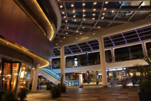 The Light Lab | St James Quarter | bespoke escalator lighting - Glowline | Custom retail lighting