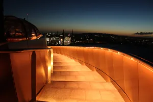 St James Quarter Edinburgh | Bespoke hospitality lighting | Glowrail LED handrail | The Light Lab