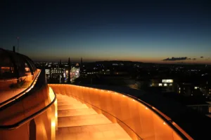 St James Quarter Edinburgh | Bespoke hospitality lighting | Glowrail LED handrail | The Light Lab