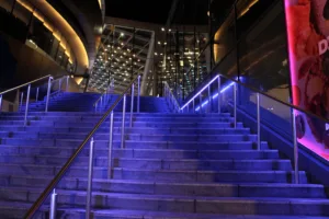 St James Quarter Edinburgh | Bespoke retail lighting | Custom Glowrail LED handrail RGBW | The Light Lab