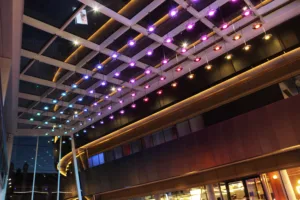 The Light Lab | St James Quarter | Luminosity bespoke ceiling feature pendants | Custom retail lighting