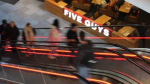 The Light Lab | St James Quarter | bespoke escalator lighting - Glowline | Custom retail lighting