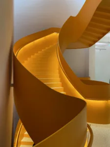 Pomo, Trondheim Norway, Museum lighting, Glowrail LED handrail lighting, custom fabrication and installation | The Light Lab