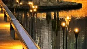 Eden Dock, Canary Wharf, Bespoke reed lighting, The Light Lab