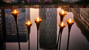 Eden Dock, Canary Wharf, Bespoke reed lighting, The Light Lab