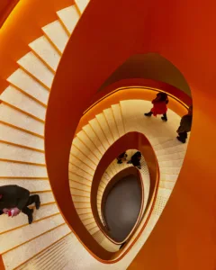 Pomo, Trondheim Norway, Museum lighting, Glowrail LED handrail lighting, custom fabrication and installation | The Light Lab