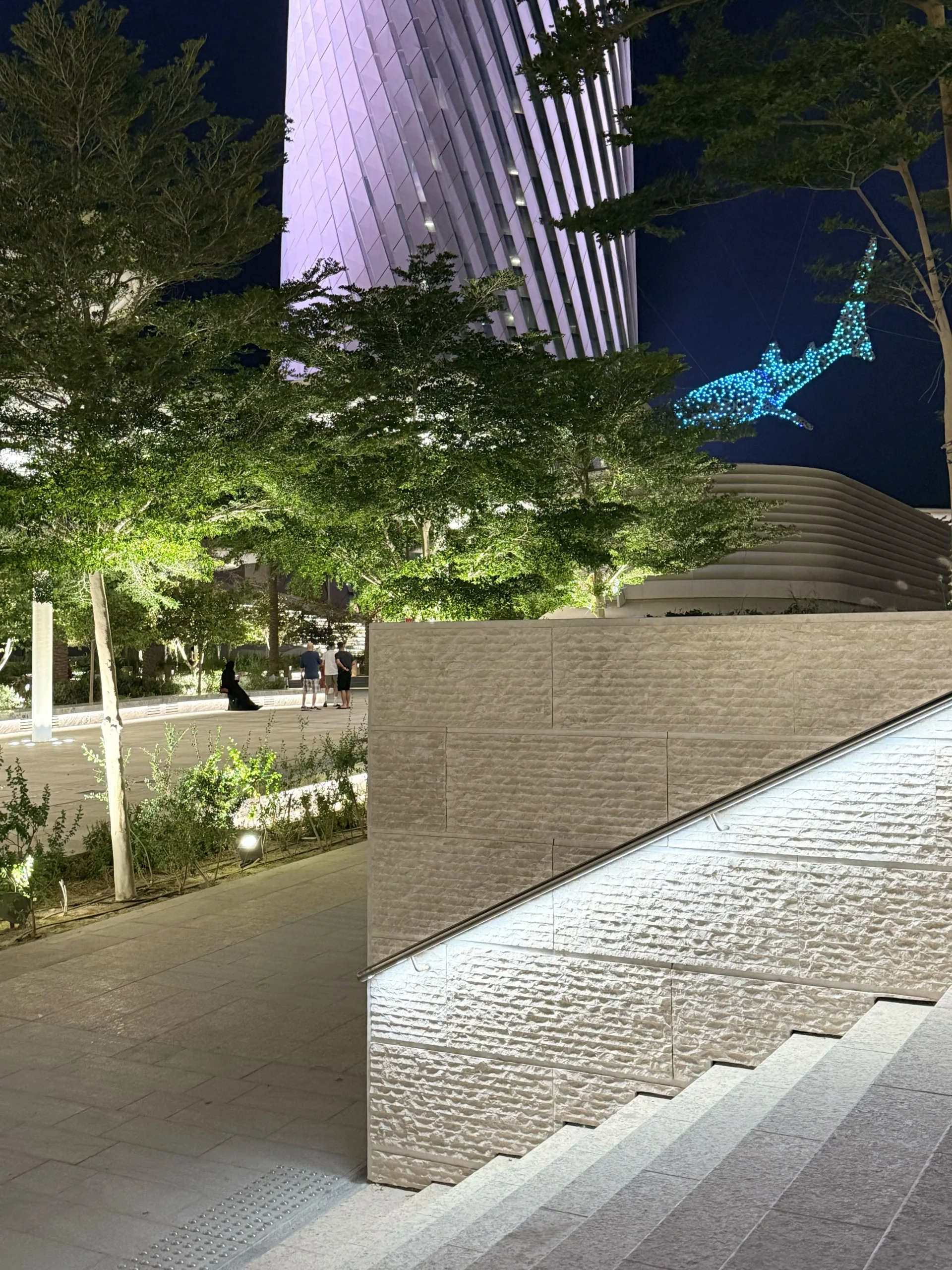 Lusail Towers , Lusail City Qatar | Glowrail LED handrail | The Light Lab | Bespoke LED handrail fabrication | Commercial lighting