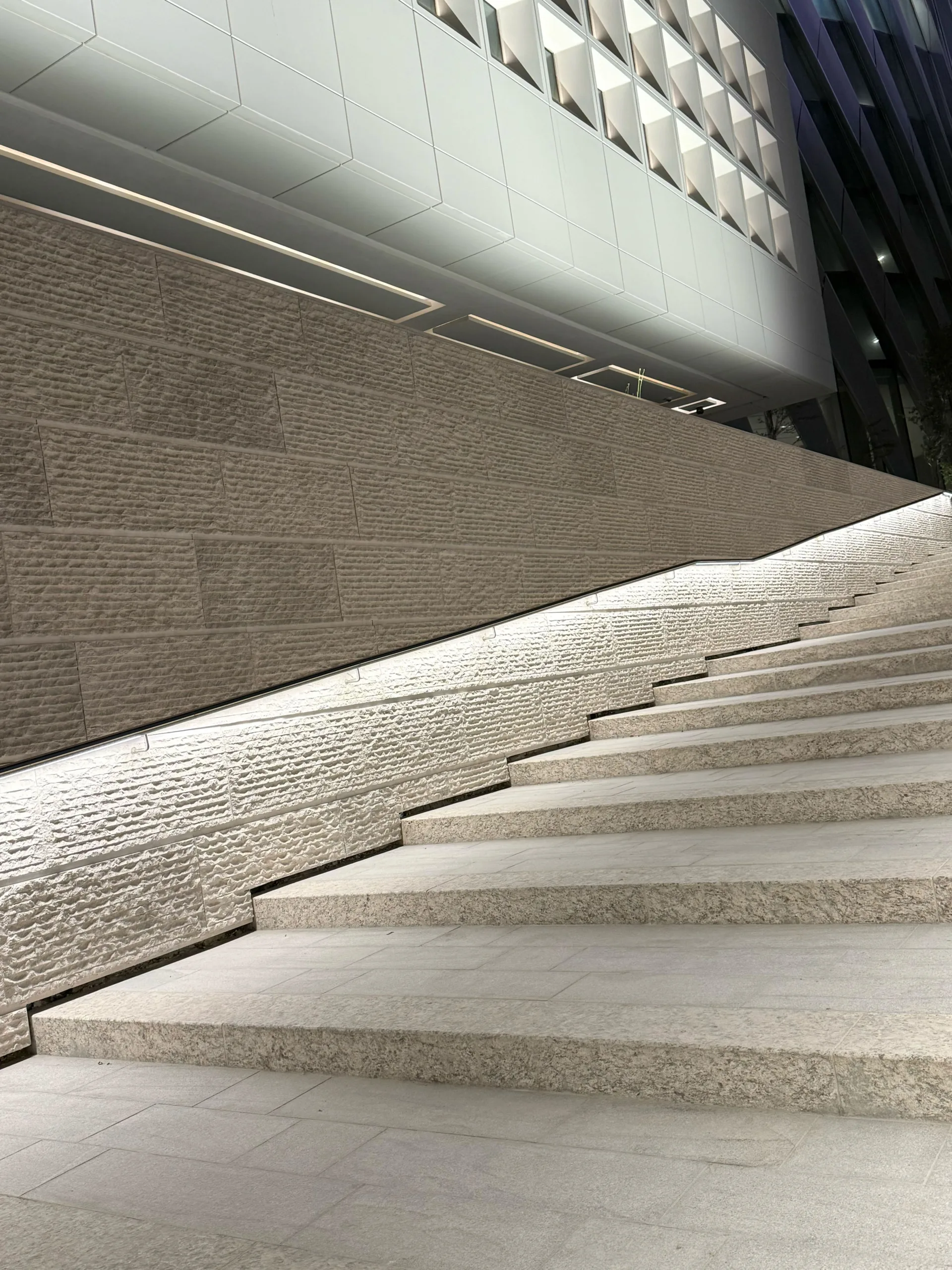 Lusail Towers , Lusail City Qatar | Glowrail LED handrail | The Light Lab | Bespoke LED handrail fabrication | Commercial lighting