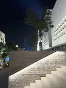 Lusail Towers , Lusail City Qatar | Glowrail LED handrail | The Light Lab | Bespoke LED handrail fabrication | Commercial lighting