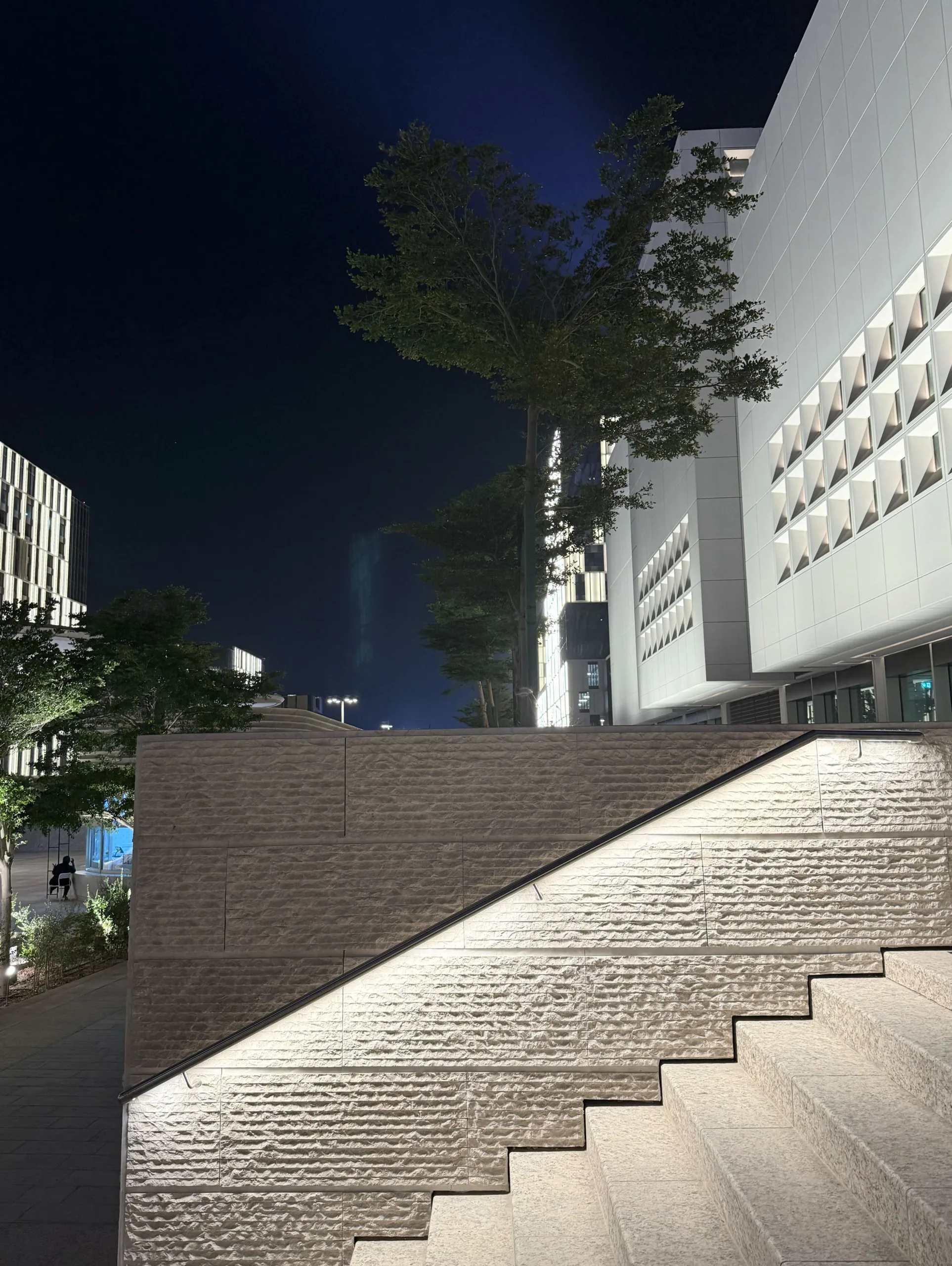 Lusail Towers , Lusail City Qatar | Glowrail LED handrail | The Light Lab | Bespoke LED handrail fabrication | Commercial lighting
