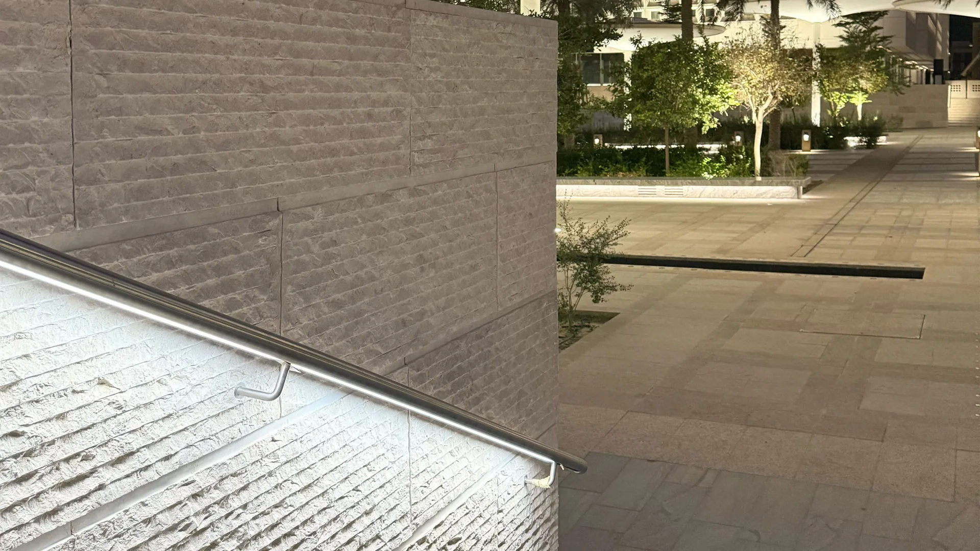 Lusail Towers , Lusail City Qatar | Glowrail LED handrail | The Light Lab | Bespoke LED handrail fabrication | Commercial lighting