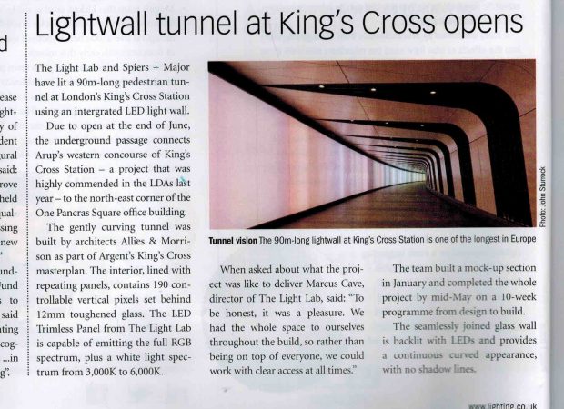 Specialist Lighting | Kings Cross Tunnel, London | Light Lab