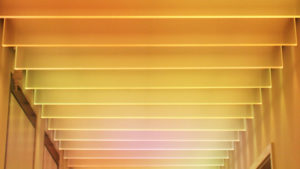 Bespoke glass fin SPI controlled ceiling light feature | Bespoke lighting design | The Light Lab