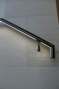 Private school lighting | Illuminated handrail Glowrail | The Light Lab