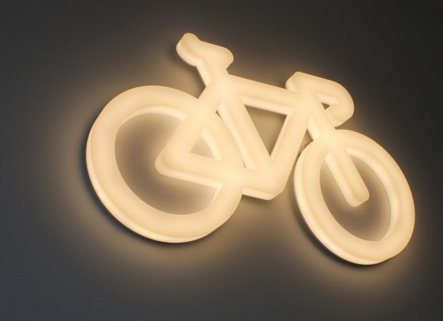 bespoke glowform bicycle | specialist lighting design | The Light Lab